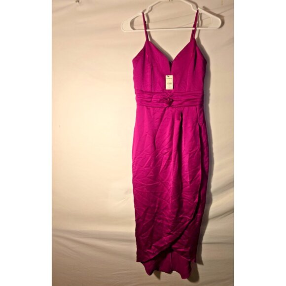 NWT New Express Slinky Pink Evening Dress Cockail Womens Juniors Size XS - Picture 1 of 3